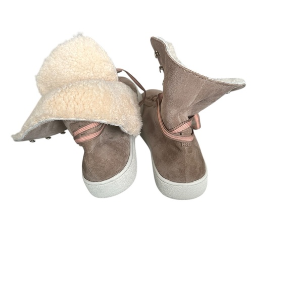 UGG Women's Beige Suede High-Top Sneakers - Picture 5 of 6